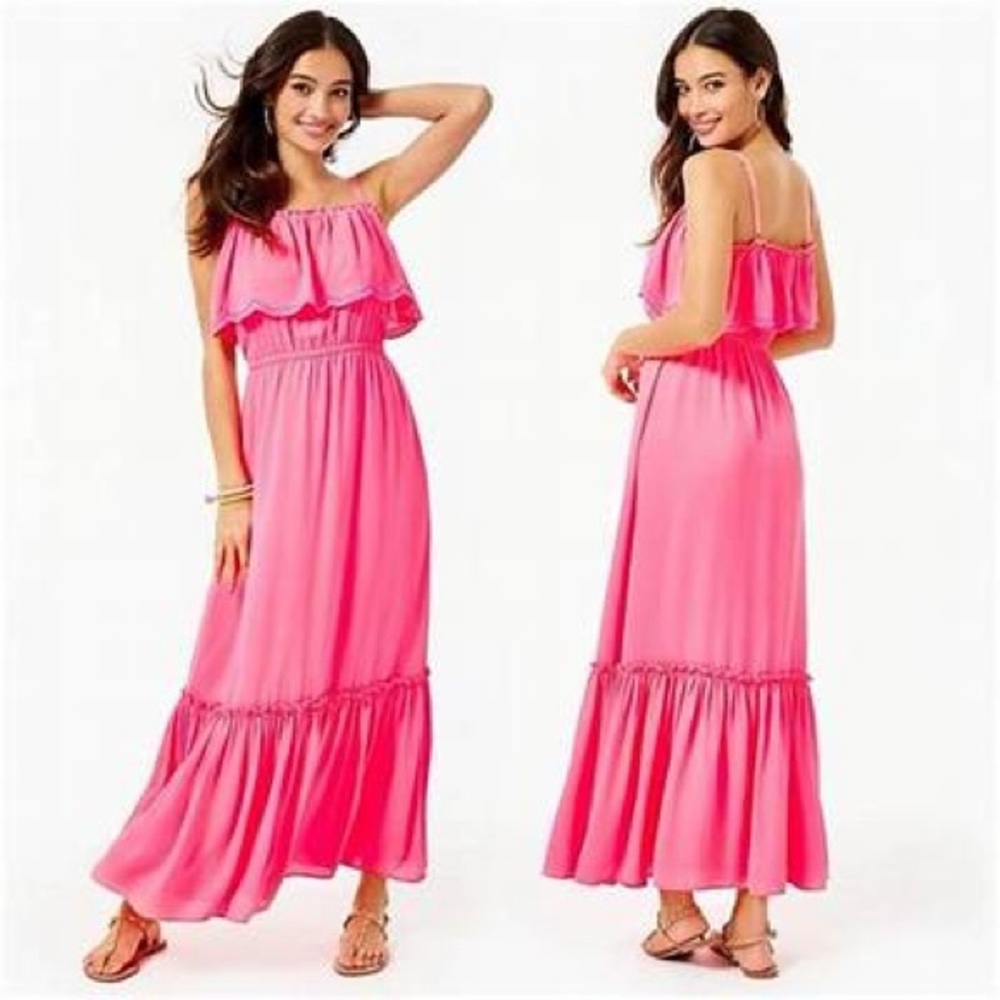 Lilly Pulitzer Adia Maxi Dress pink nwt size small